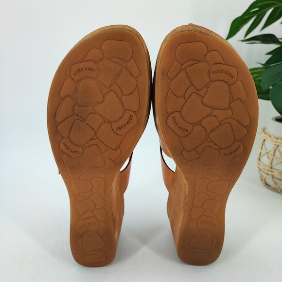 Kork Ease  Women's Tan Leather Buckle Slip On Clogs Size 8 - Picture 7 of 8